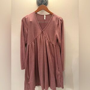 Emerald Mauve Knit dress size small lightweight dress fall fashion